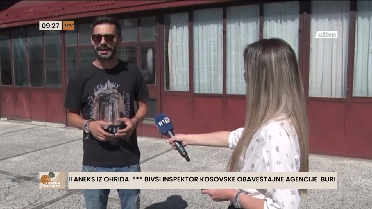 Jutarnji program - Uključenje iz Štrpca Bojana Uzunović i Milan Vasić, glumac   inicijator humanitar