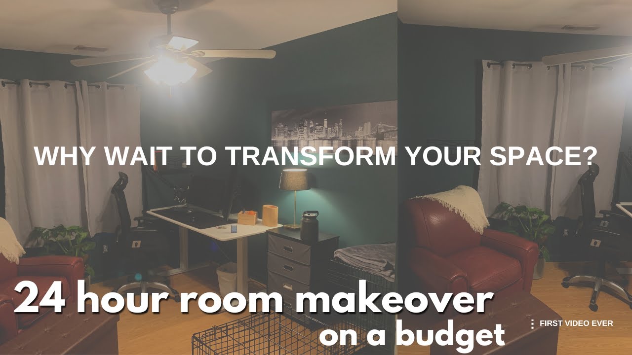 24 Hour Room Makeover on a BUDGET (under $200)