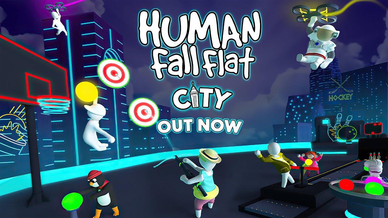 Human Fall Flat - City | PC | Custom Map [4K 60ᶠᵖˢ]