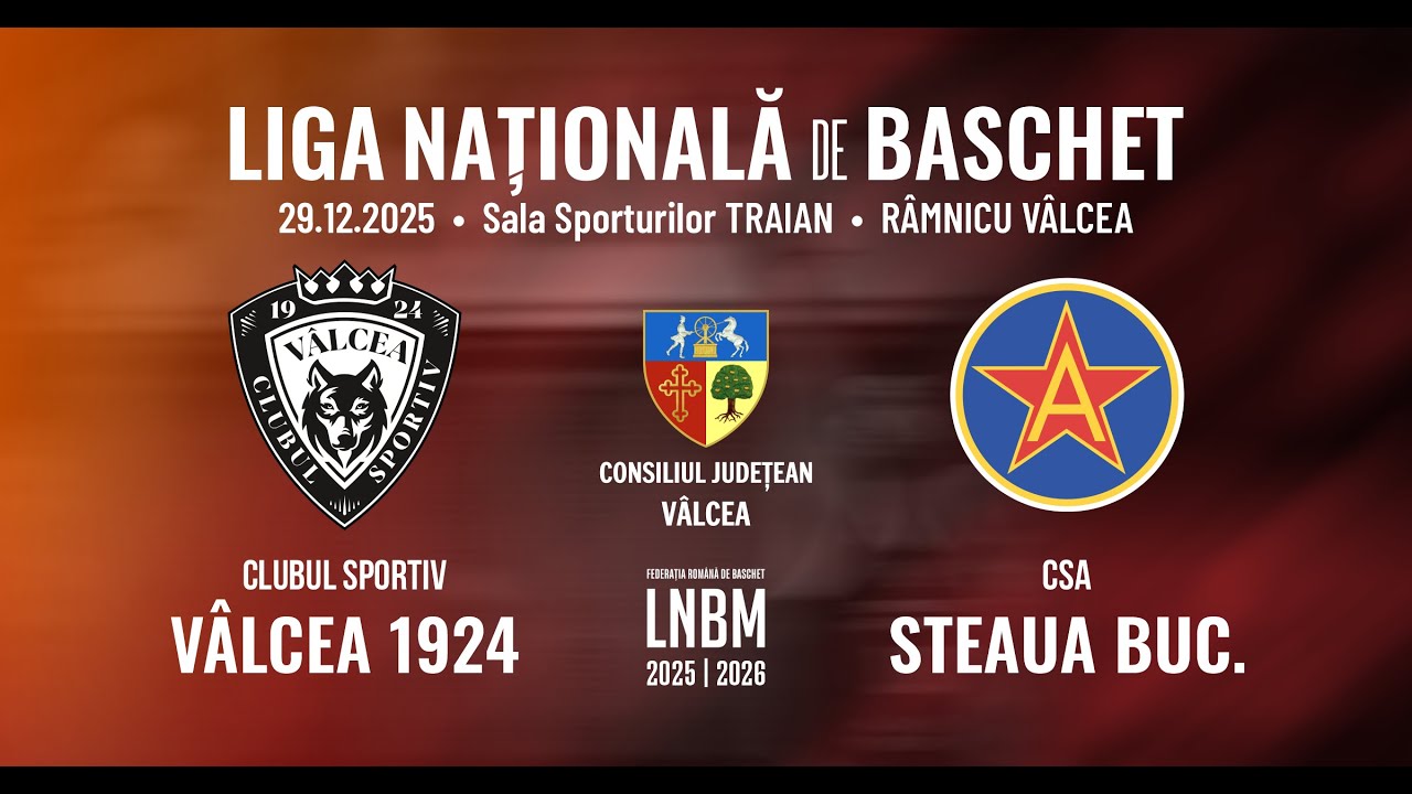 LIVE | CS Vâlcea 1924  VS  CSA STEAUA BUCUREȘTI - 29.12.2025