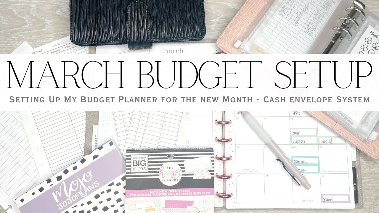 March 2024 Cash Envelope Budget Planner Setup | Setting Up My Planner for the New Month