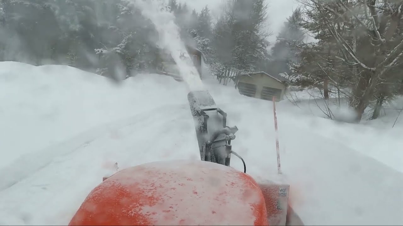 Nearing the last of the snow blowing season.  I hope.