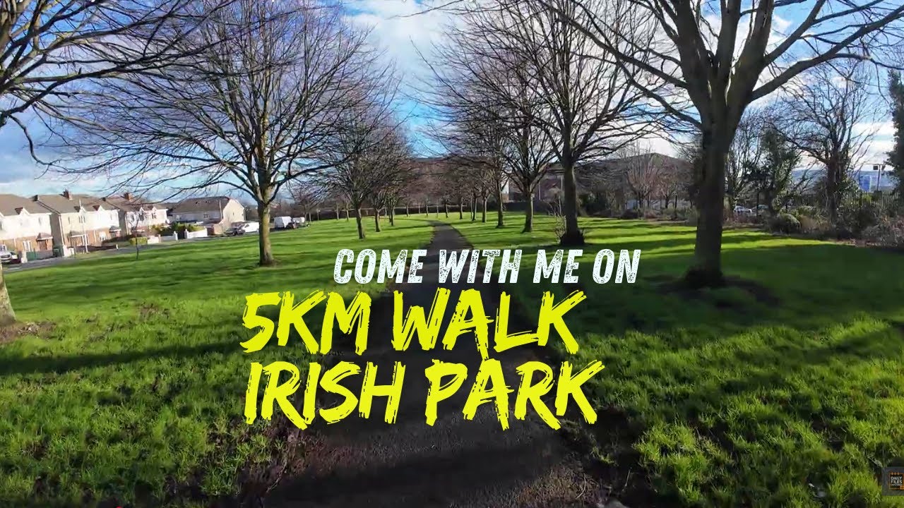 Day 004 sunny weather for a walk in Europe's small Irish Park, saw many Irish people love it.. come