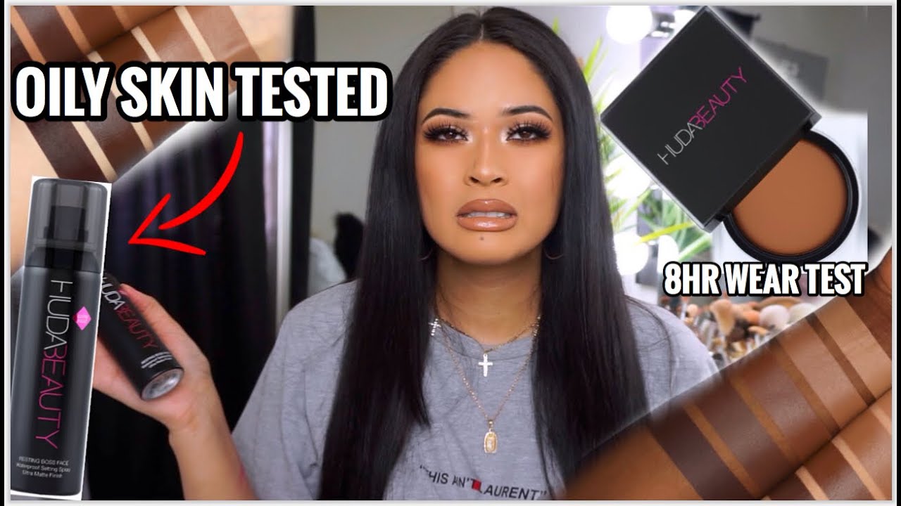 TESTING THE WORST RATED NEW SETTING SPRAY? Huda Beauty TANTOUR & RESTING BOSS FACE |Taisha