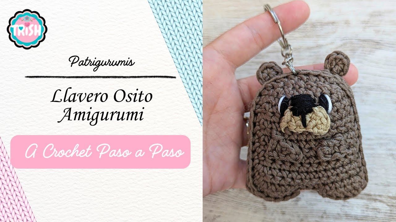 🐻🐻 Aprende a Tejer un LLAVERO amigurumi de OSITO paso a paso A CROCHET 🐻🐻