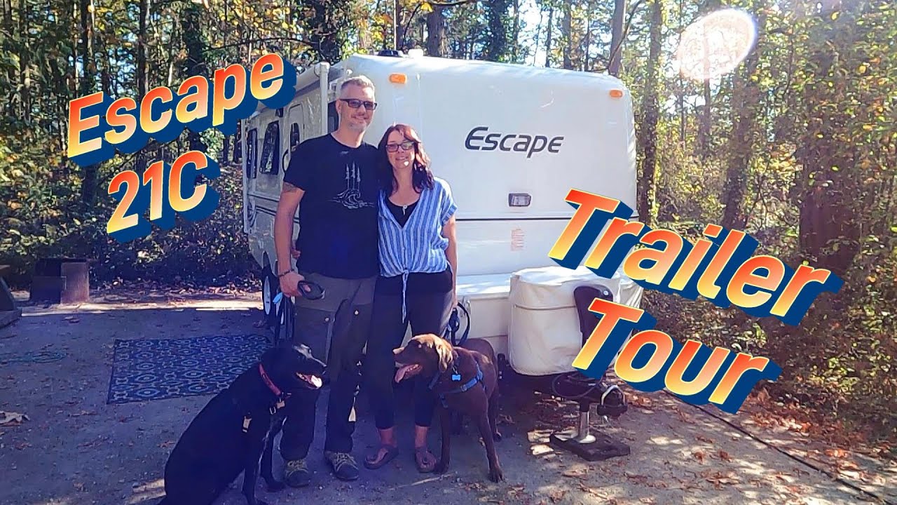 Our HOME on Wheels - ESCAPE 21C FIBERGLASS TRAILER TOUR | FULL-TIME RV Life 🍁