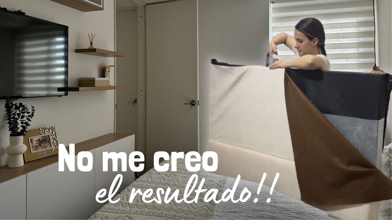 🟣Re-tapicé TODA mi CAMA 😍Cambio EXTREMO de mi habitación con Nueva Deco Neutral ❤️