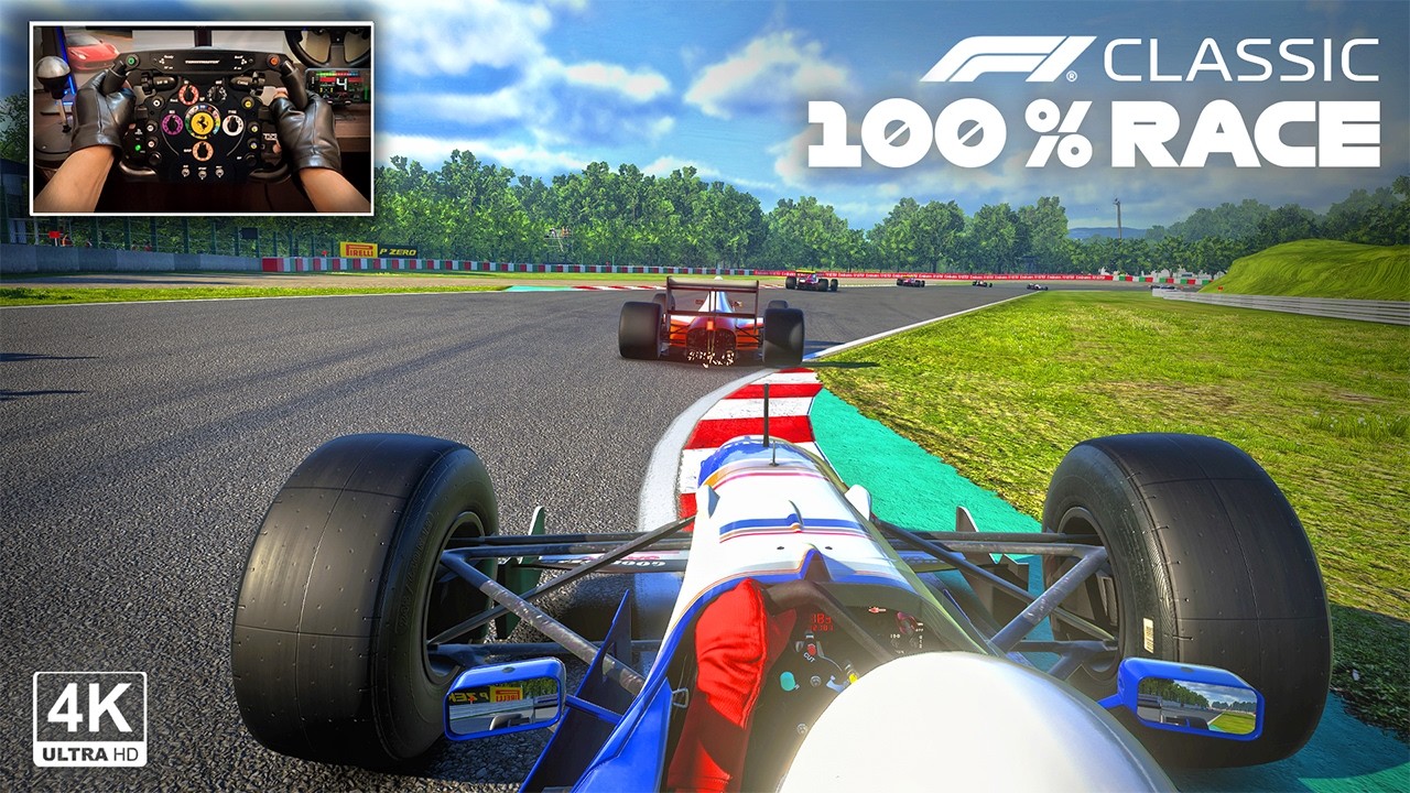 Damon Hill's Williams FW18 V10 1996 - Japanese GP 100% Race F1 Classic Steering Wheel Gameplay