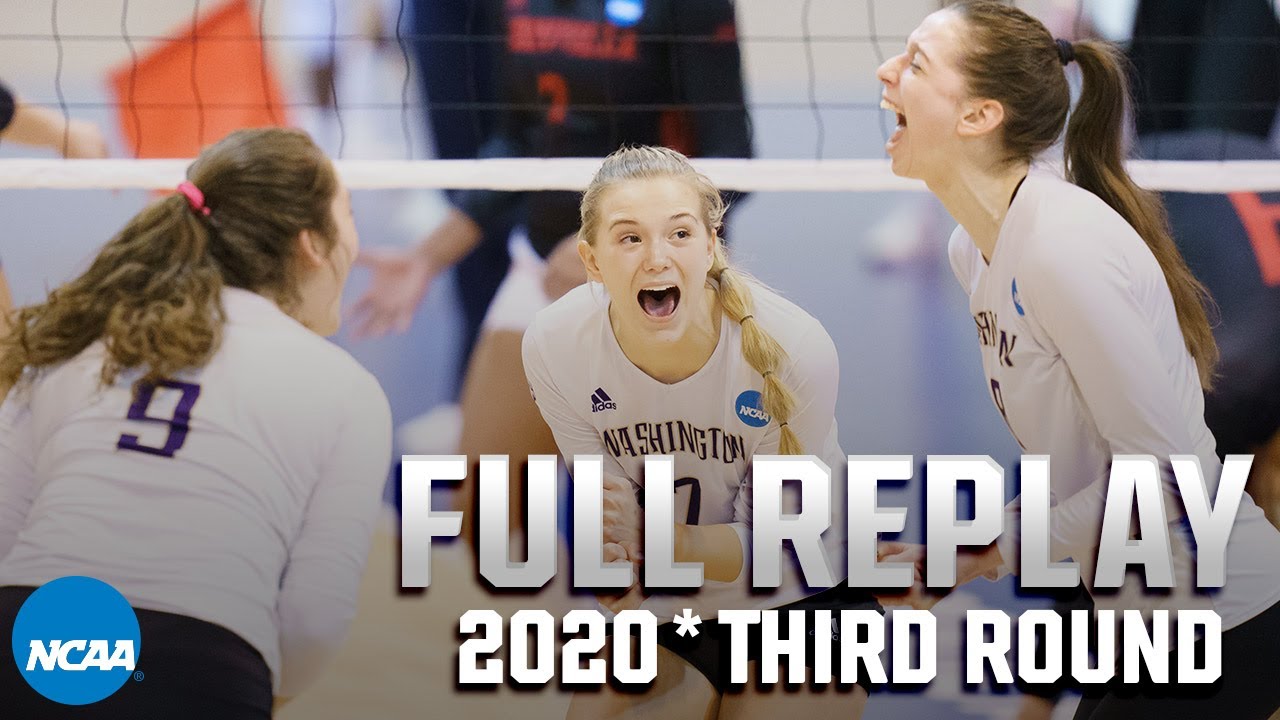 Washington vs. Louisville: 2020* NCAA volleyball tournament 3rd round | FULL REPLAY