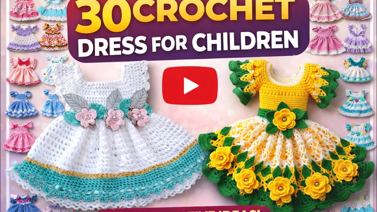 👗 30 idées Robes en Crochet pour Enfant que Vous Allez Adorer !