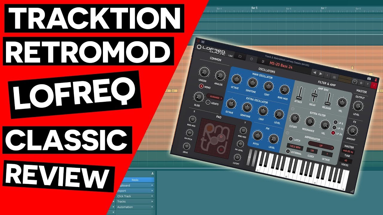Tracktion Retromod LoFreq Classic Review - Bass Synth VST Plugin