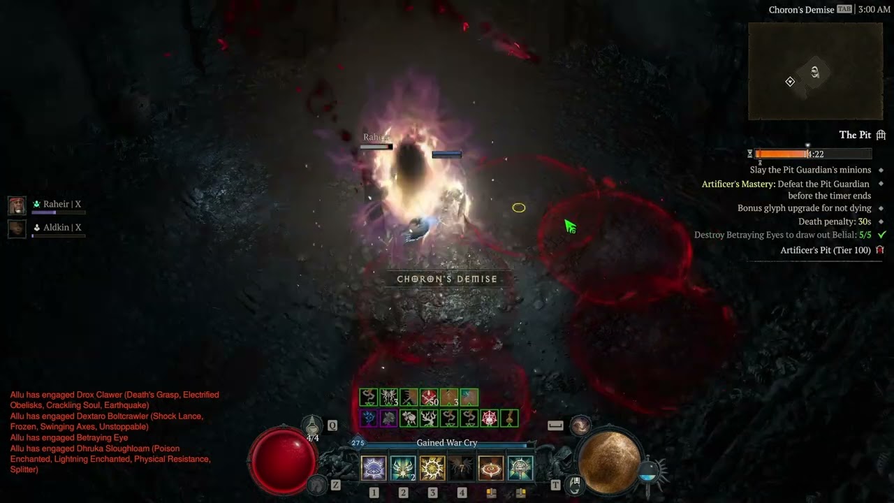 Diablo 4: Season 11 - Hammerdin Pit 100 Speedrun 1:34