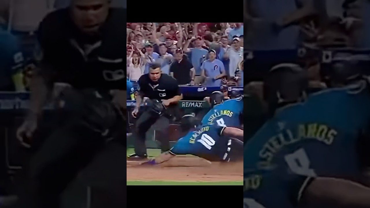 The Philadelphia Phillies get a double slide! #baseball #dothingsyoudontwanttodo
