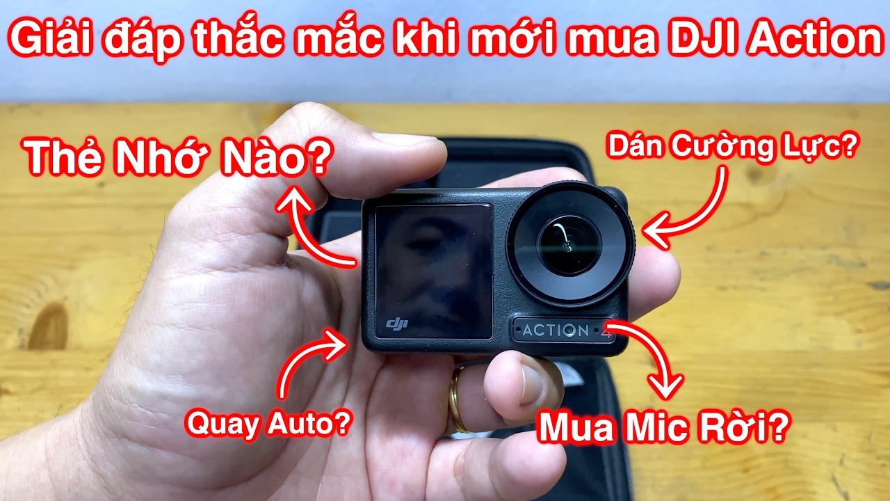 Giải đáp thắc mắc khi mới mua DJI Action, Nên mua thẻ nhớ nào? Có nên dán cường lực Lens Cover?
