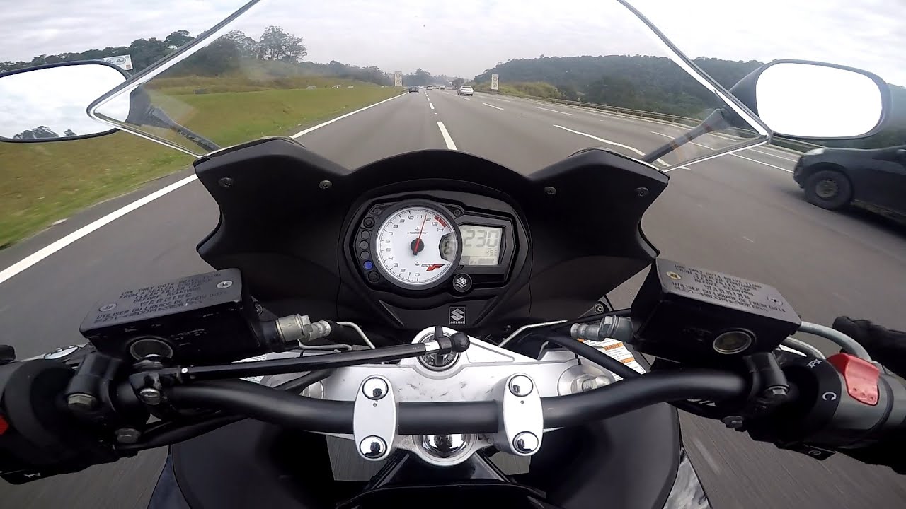 GSX650F - TOP SPEED? BANDEIRANTES ACELERANDO
