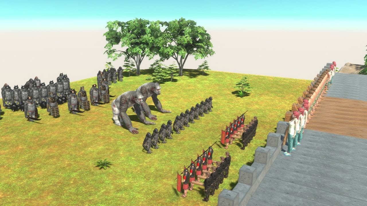 Ape Army vs Human Army Animal Revolt Battle Simulator