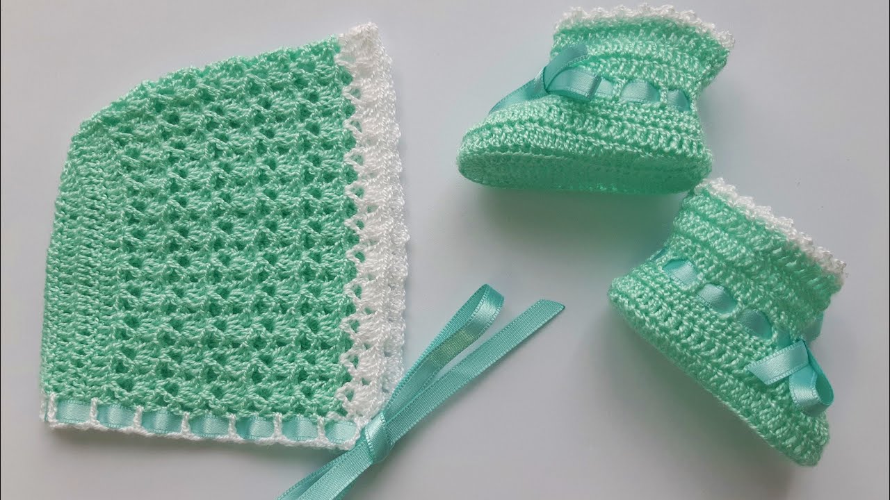 Gorro a crochet para recién nacido 0-3 meses o capota a ganchillo , baby hat fácil y rápido de tejer