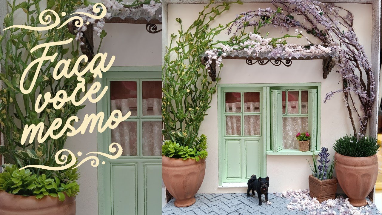 COMO FAZER FACHADA COM PRIMAVERA/COMO FAZER DIORAMA FÁCIL/ARTE FÁCIL/FAÇA VOCÊ MESMO RÁPIDO E FÁCIL