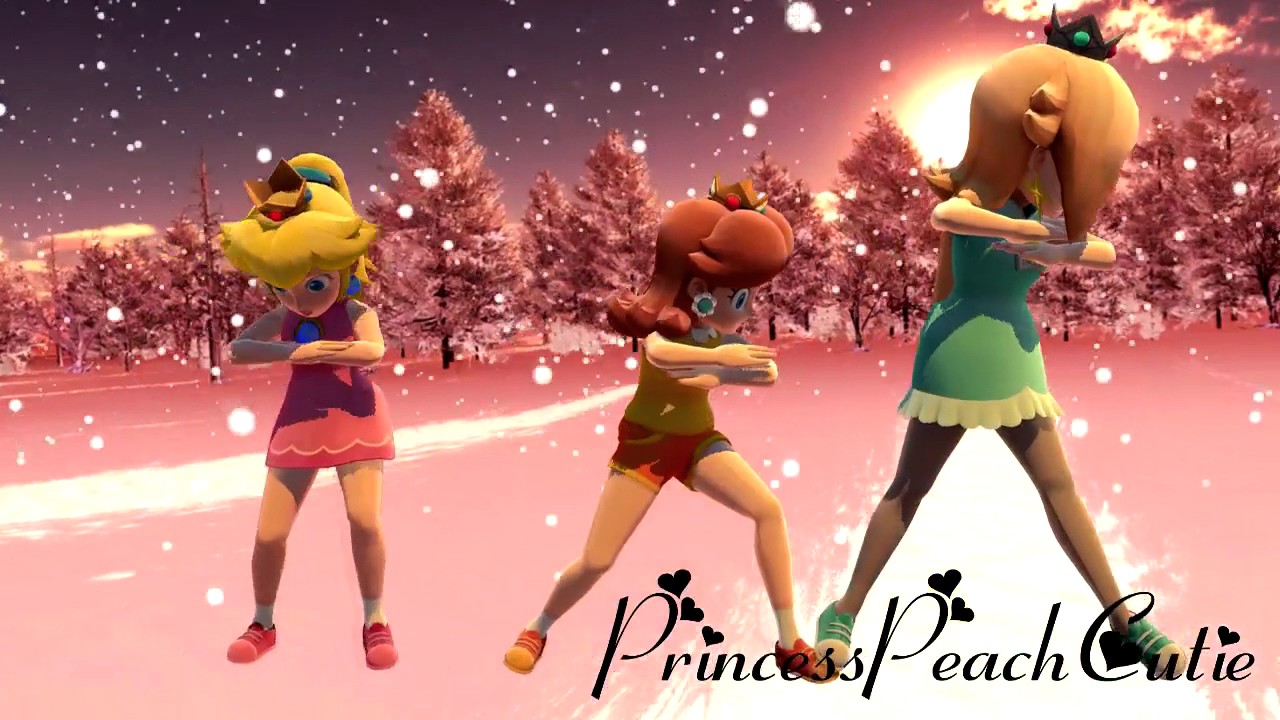 [MMD] Peach, Daisy, and Rosalina - Wave (Winter Stage)