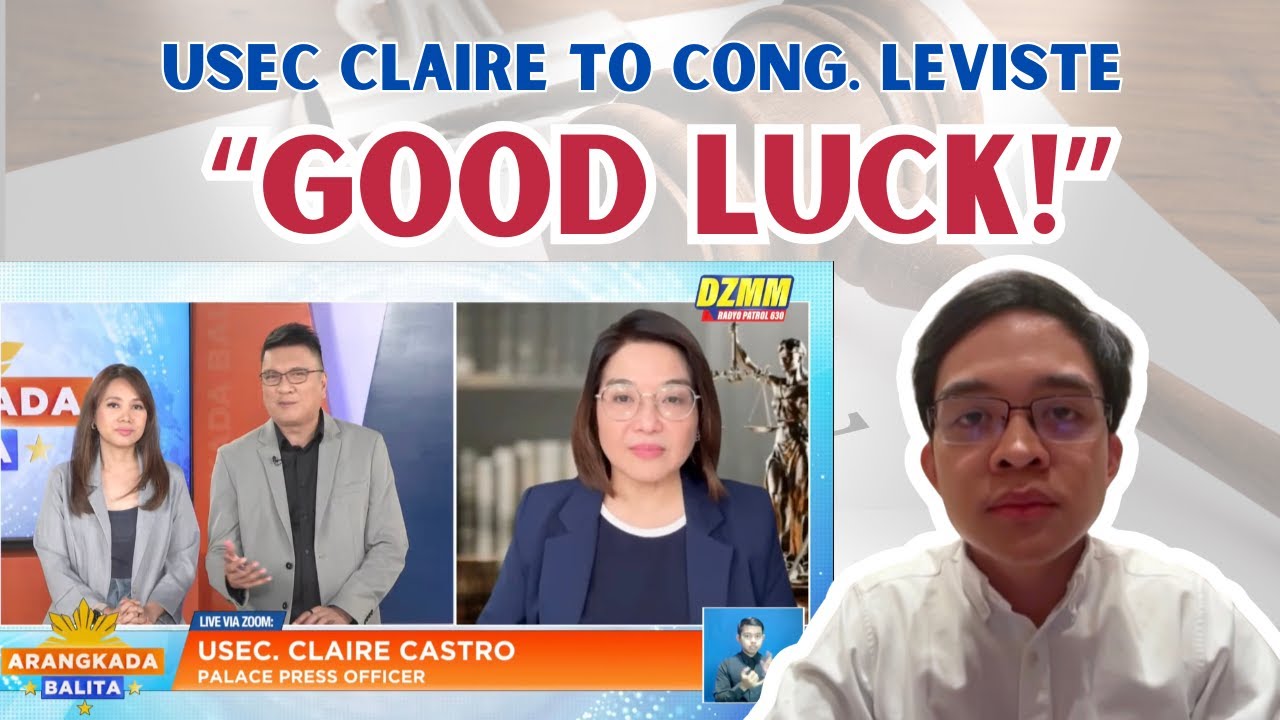 USEC CLAIRE TO CONG. LEVISTE: "GOOD LUCK"