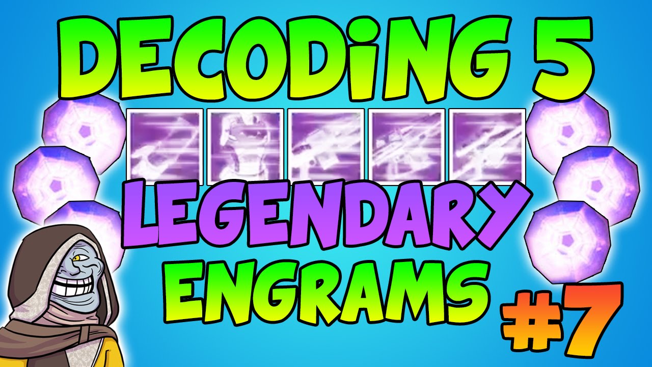 Destiny: 5 Legendary Engram Opening #7 (Legendary Engram Opening) Cryptarch Decoding Gameplay