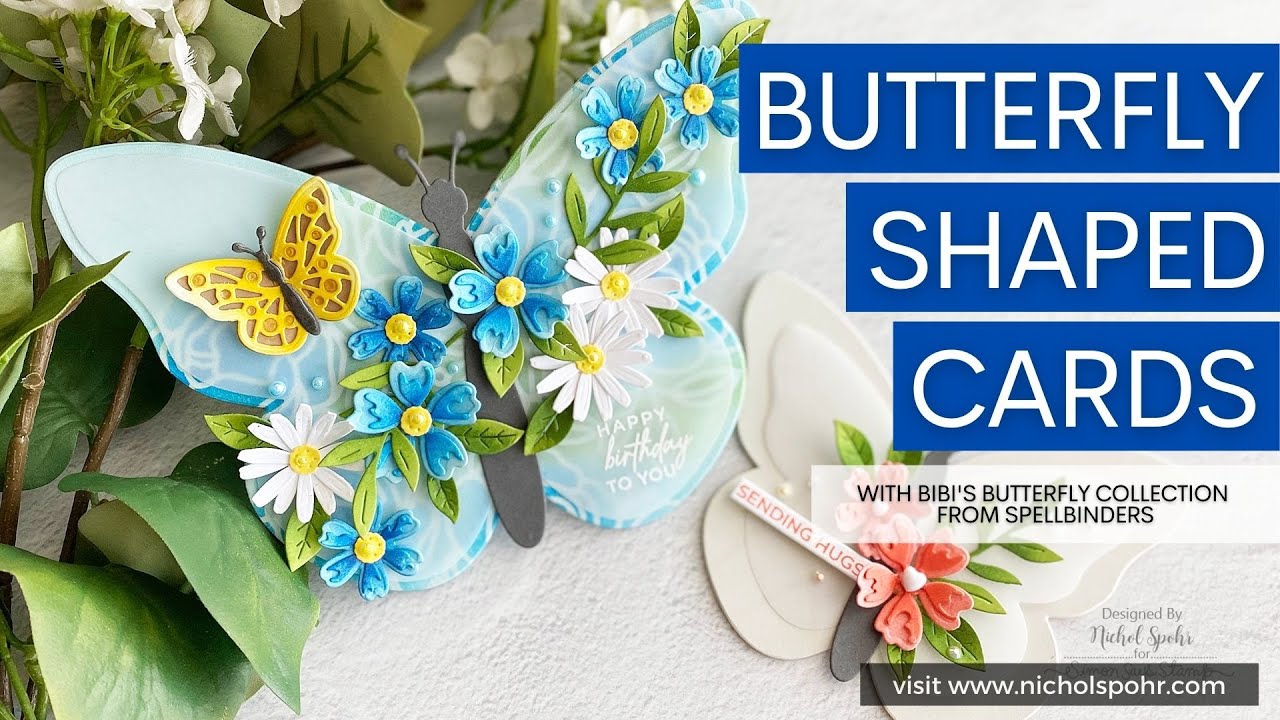 Butterfly Shaped Cards (Spellbinders Bibi's Butterflies Collection)