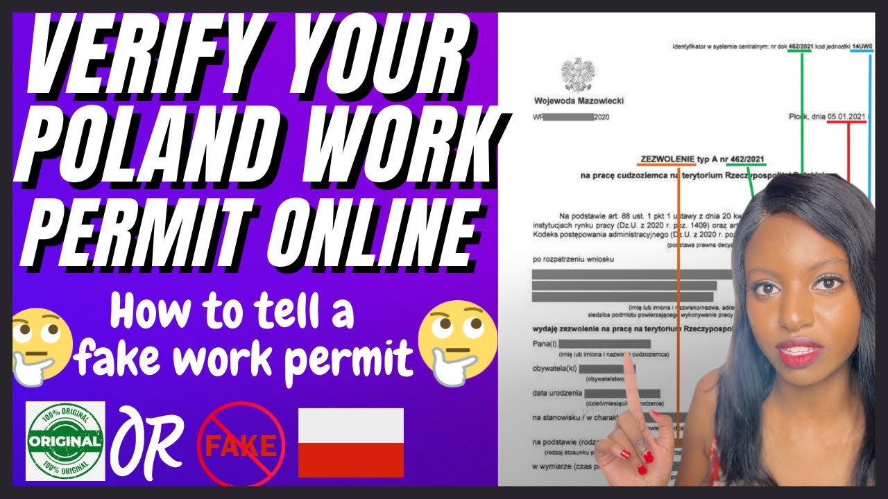 ПРОВЕРЬТЕ СВОЕ РАЗРЕШЕНИЕ НА РАБОТУ В ПОЛЬШЕ ОНЛАЙН | КАК ОТЛИЧИТЬ ПОДДЕЛЬНОЕ РАЗРЕШЕНИЕ НА РАБОТУ