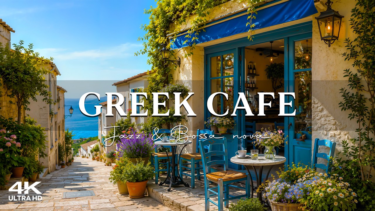 June Morning Jazz at Greek Cafe ☀️ Uplifting Bossa Nova & Smooth Jazz Music for a Happy Summer Mood