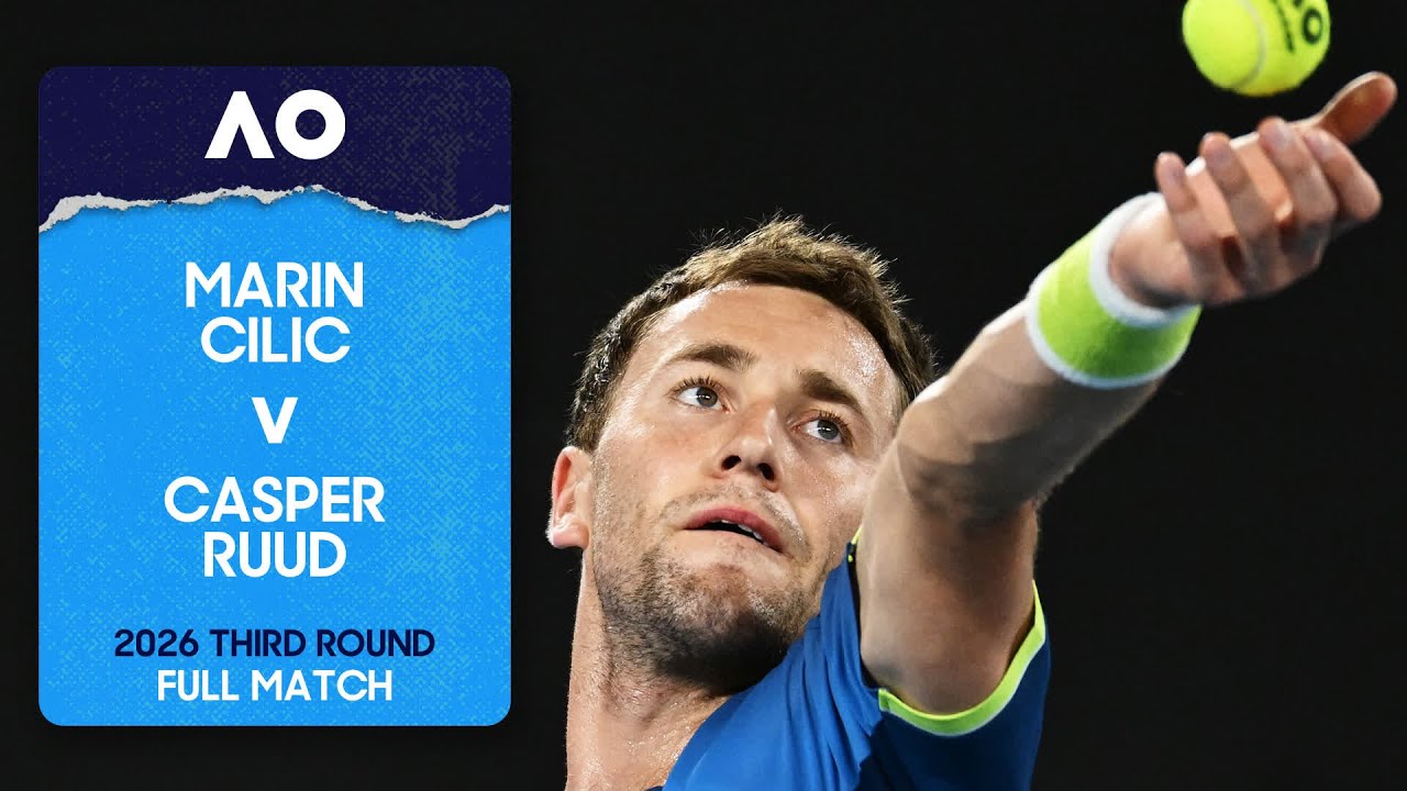 Marin Cilic v Casper Ruud Full Match | Australian Open 2026 Third Round