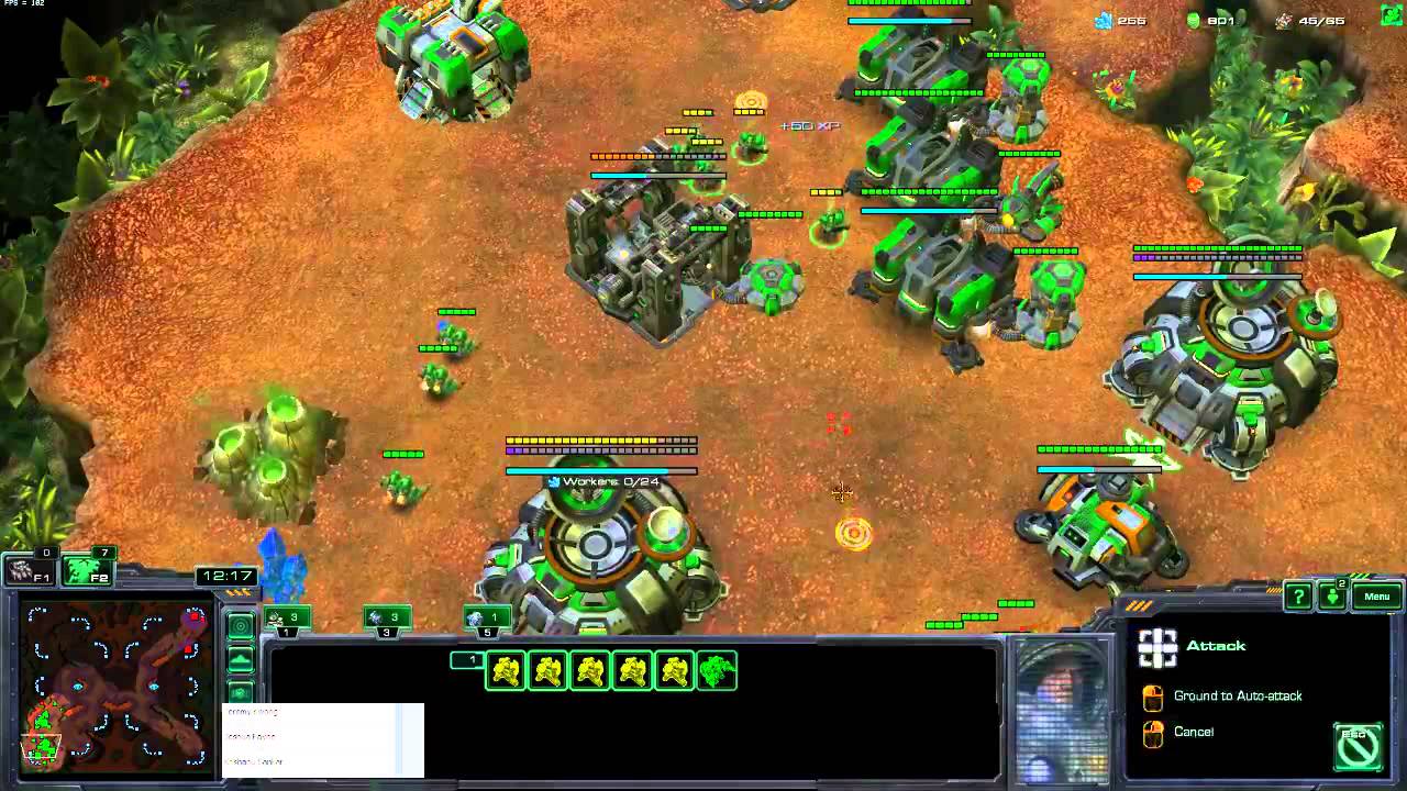 SC2 HotS 1v1 - Master Terran - TvZ / Zerus Prime / CC First + 3 CC vs Banelings and Roaches