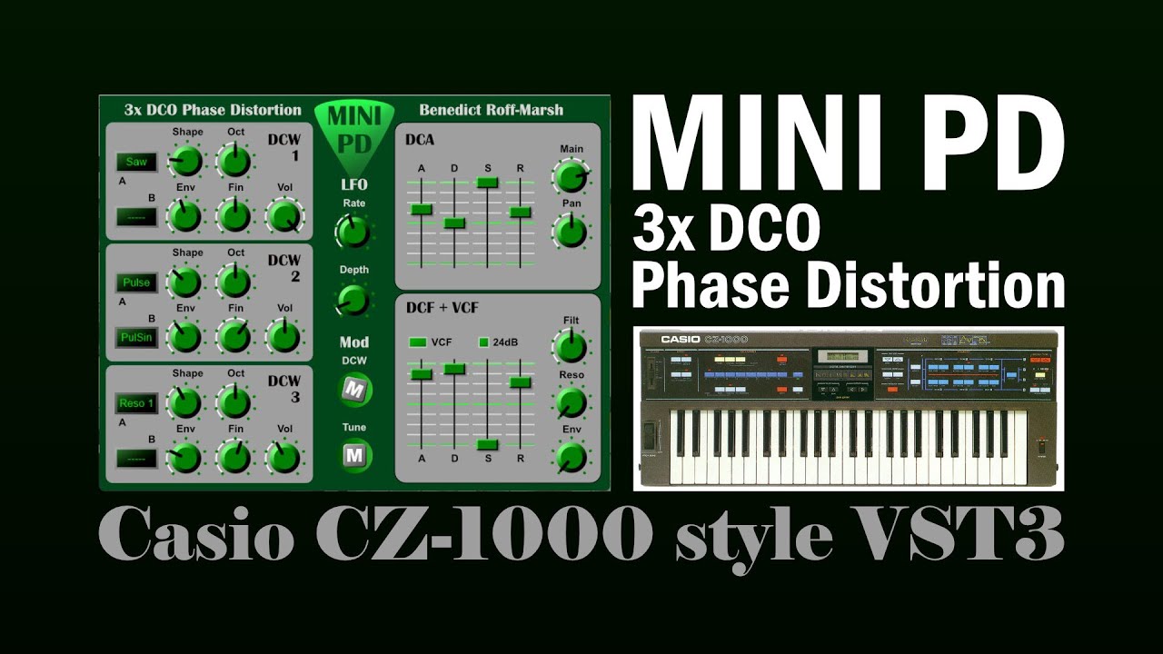 Mini PD: 3 OSC Phase Distortion Synth VST3 - Manual