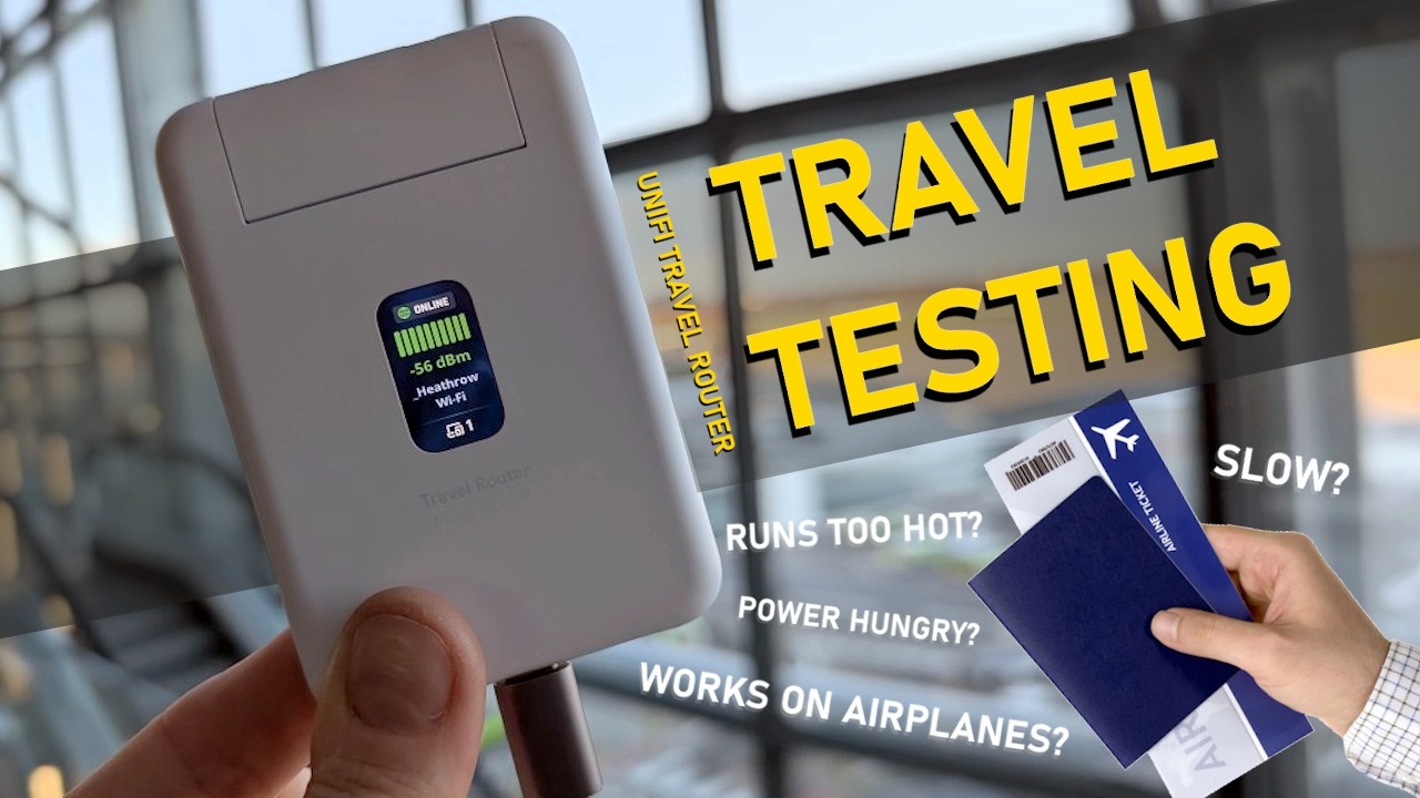 UniFi Travel Router Travel Tests - Aeroplane Sharing, WiFi Portals, Power Draw, Heat and More