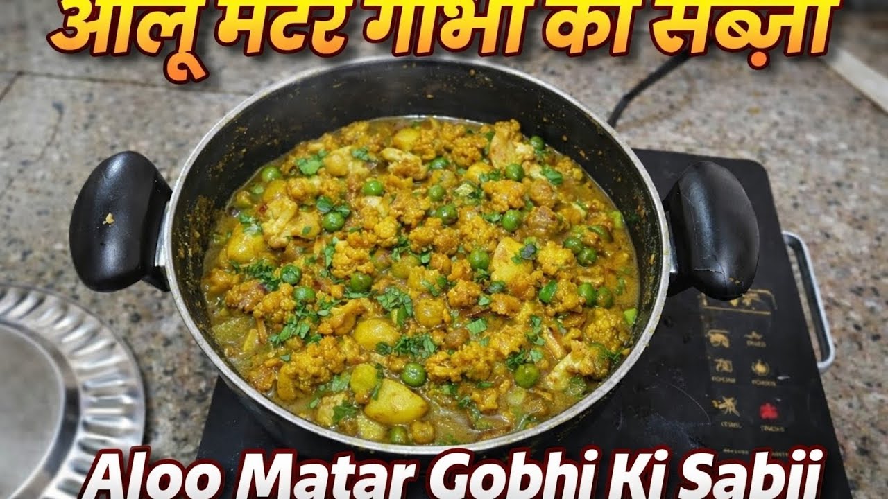 AALU GOBHI MATAR KA SABJI 🔥🔥👈