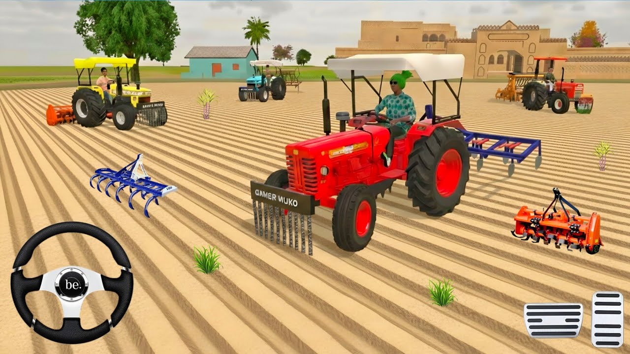 FARMER 🚜 // SONALIKA 🚜// SWARAJ 🚜 // MAHINDRA 🚜 , TRACTOR CULTIVATOR 🥭 FROM FARMING 🌾🌿 3D GAM PLAY 