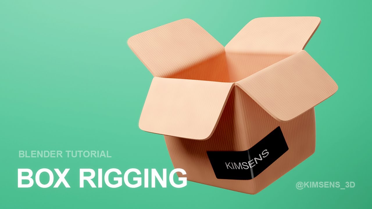 [Blender Tutorial] 박스 모델링하고 스티커 붙이기 (Rigging)