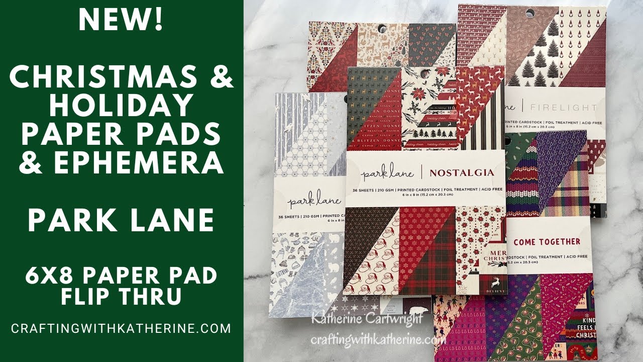 NEW! Christmas and Holiday Paper Pads at Joann.com | Park Lane 6x8 Paper pad Flip thru