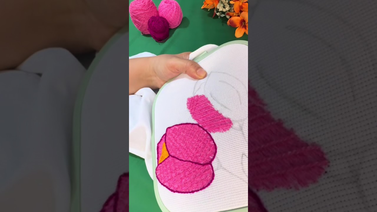 Bordado fantasía Relleno para un tulipán 🌷