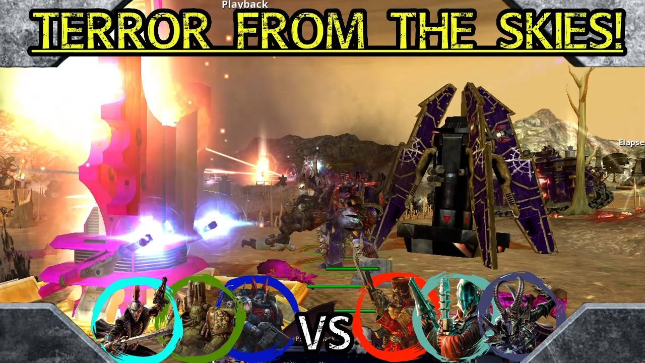 Dawn of War DE Unification: 3 vs 3 Night Lords, Death Guard, Harlequins vs Eldar, Dark Eldar, VFB