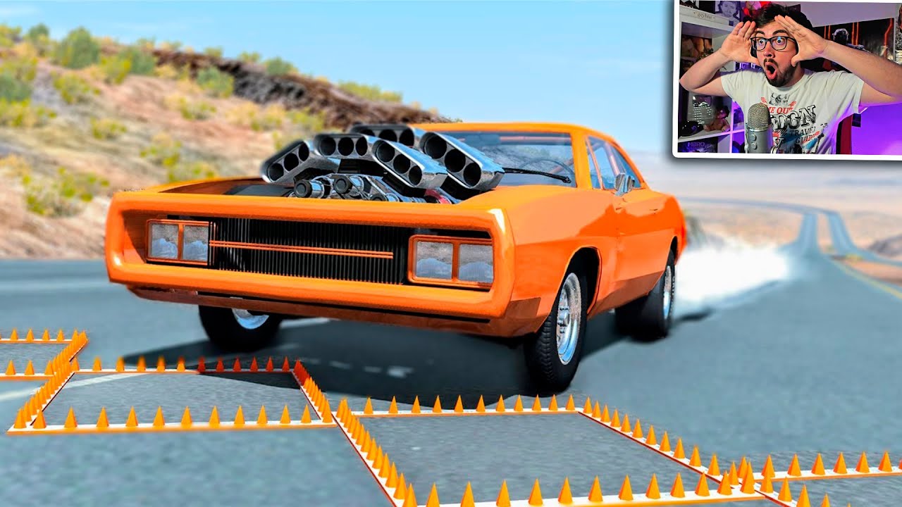 ACCIDENTES CON MUCHOS PINCHOS EXPLOSIVOS 💥 | BeamNG Drive