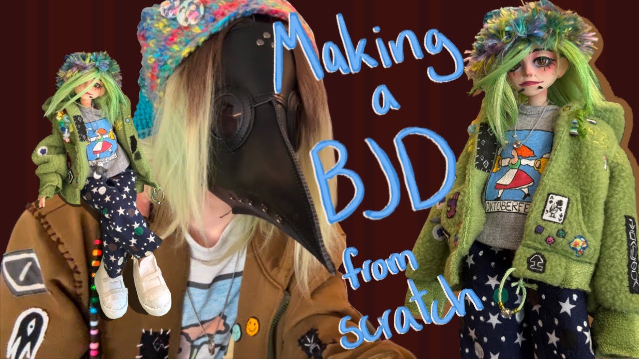 my first BJD ever from scratch (sculpting, printing and customizing)
