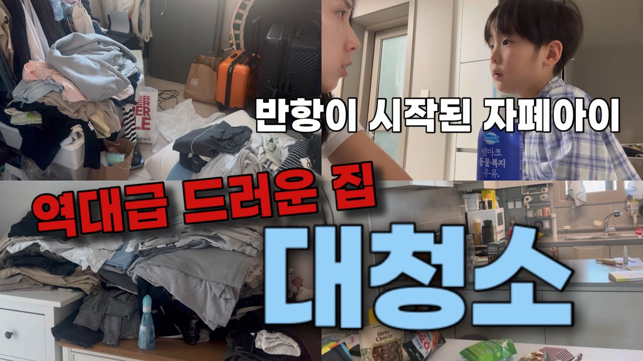 자폐아이 키우는 집 역대급 난리버거지 대청소 하기