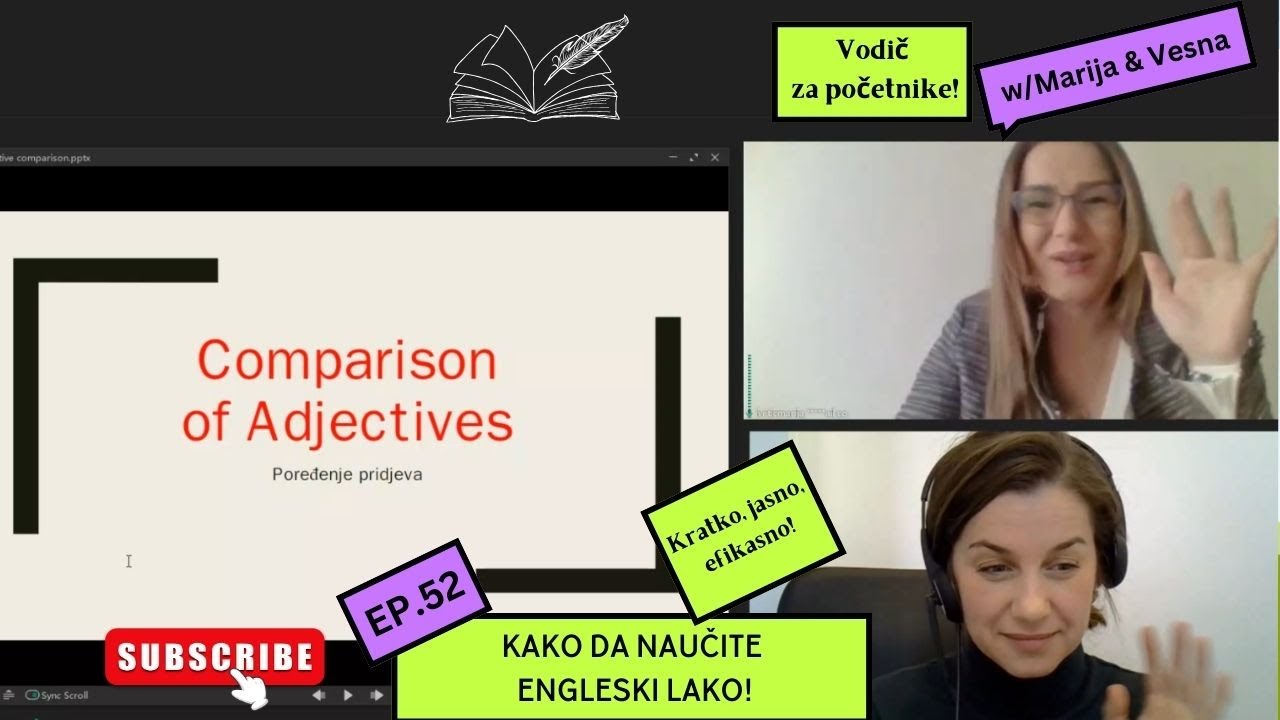 Poređenje pridjeva - Adjective comparison‼ Nauči 💯% lako! #engleski #english