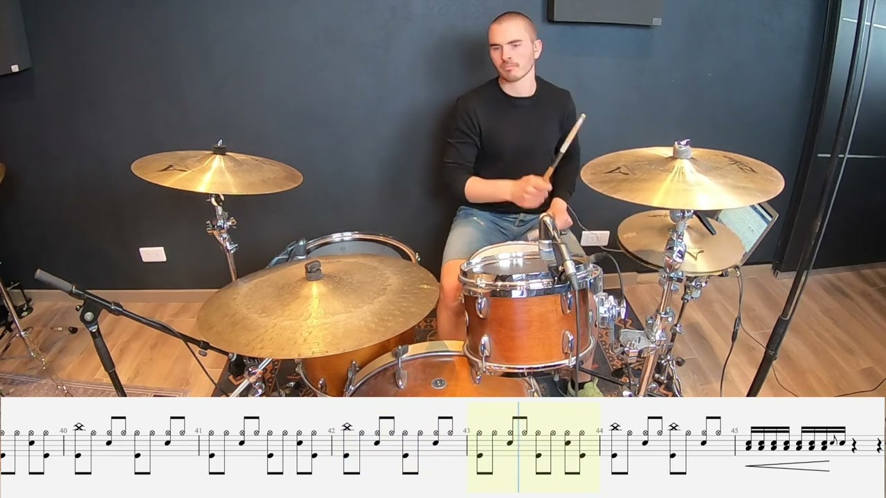 Show Must Go On - Queen - Drum Cover + live score DIFFICULTY 2/5