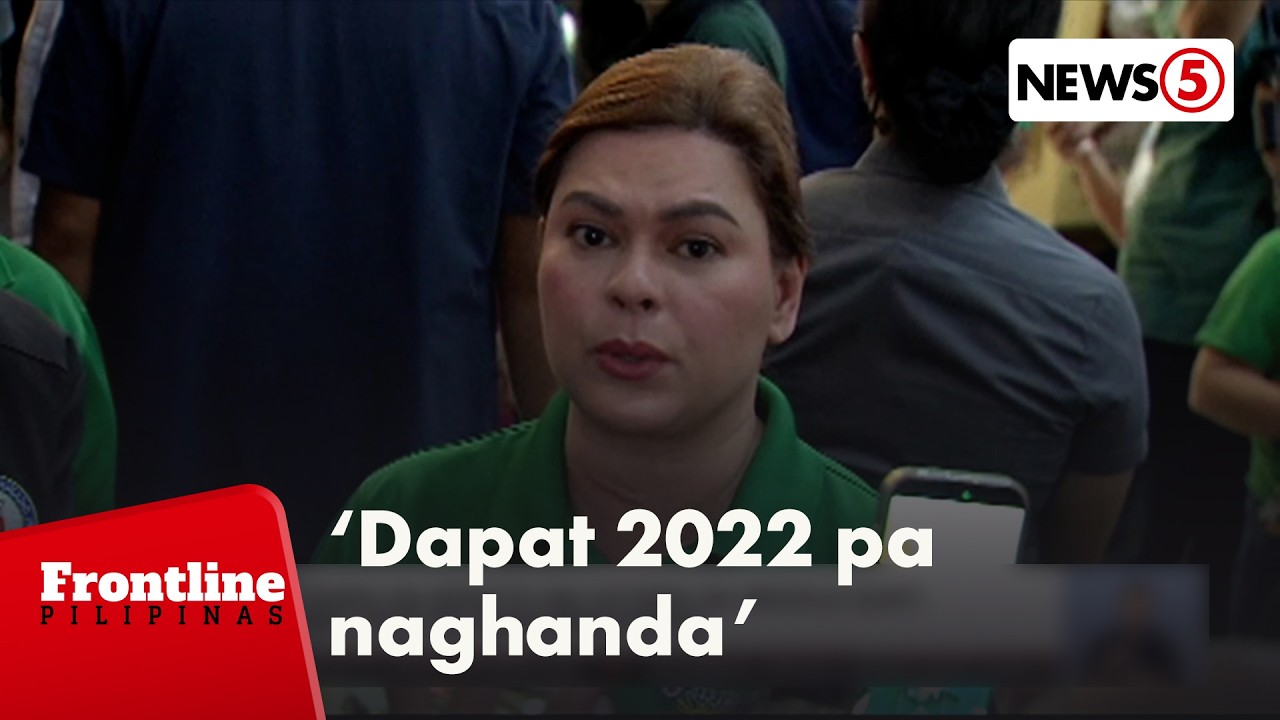 VP Sara sa epekto ng gulo sa Middle East: Dapat 2022 pa nakapaghanda | Frontline Pilipinas