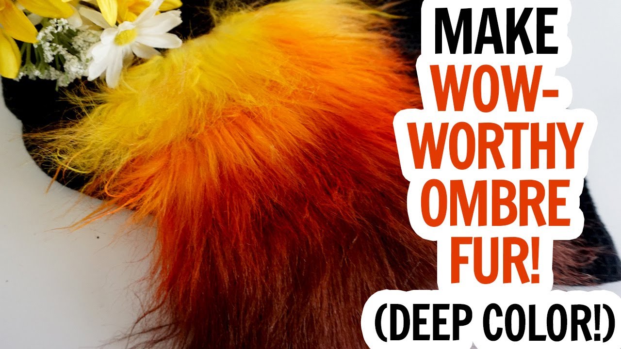 How to Color Faux Fur - Make an Amazing Ombre Gnome Beard Using Dye! Easiest Way to Dye Fur