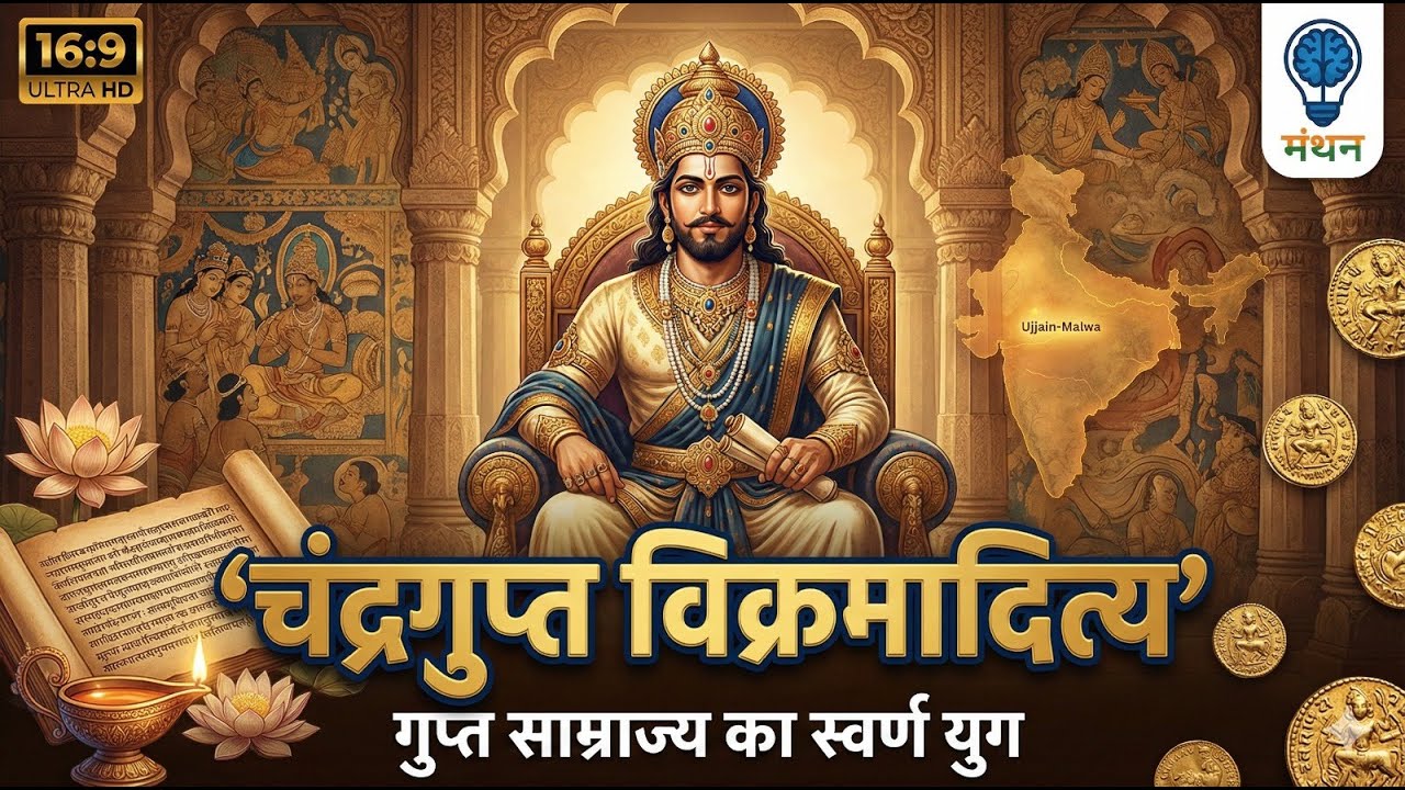 चंद्रगुप्त विक्रमादित्य | Gupta Empire Golden Age | Chandragupta II | UPSC | BPSC | SSC | MANTHAN