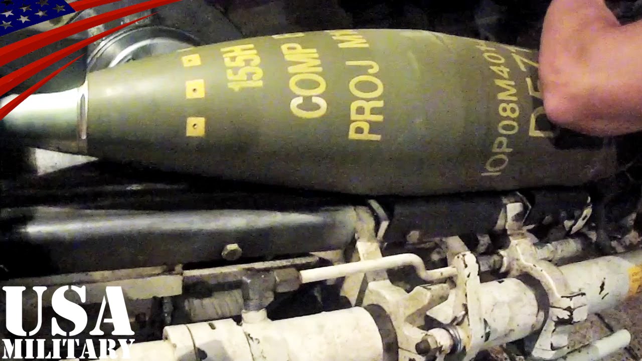 M109 155mm自走榴弾砲・砲塔内部映像 -  M109 155mm Self-propelled Howitzer - Gun Turret Inside