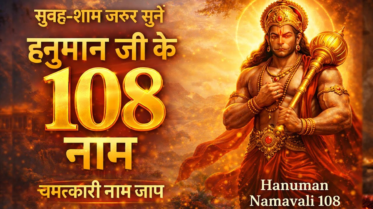 हनुमान जी के 108 नाम | सुबह-शाम सुनो चमत्कारी नाम जाप | Powerful Protection Mantra