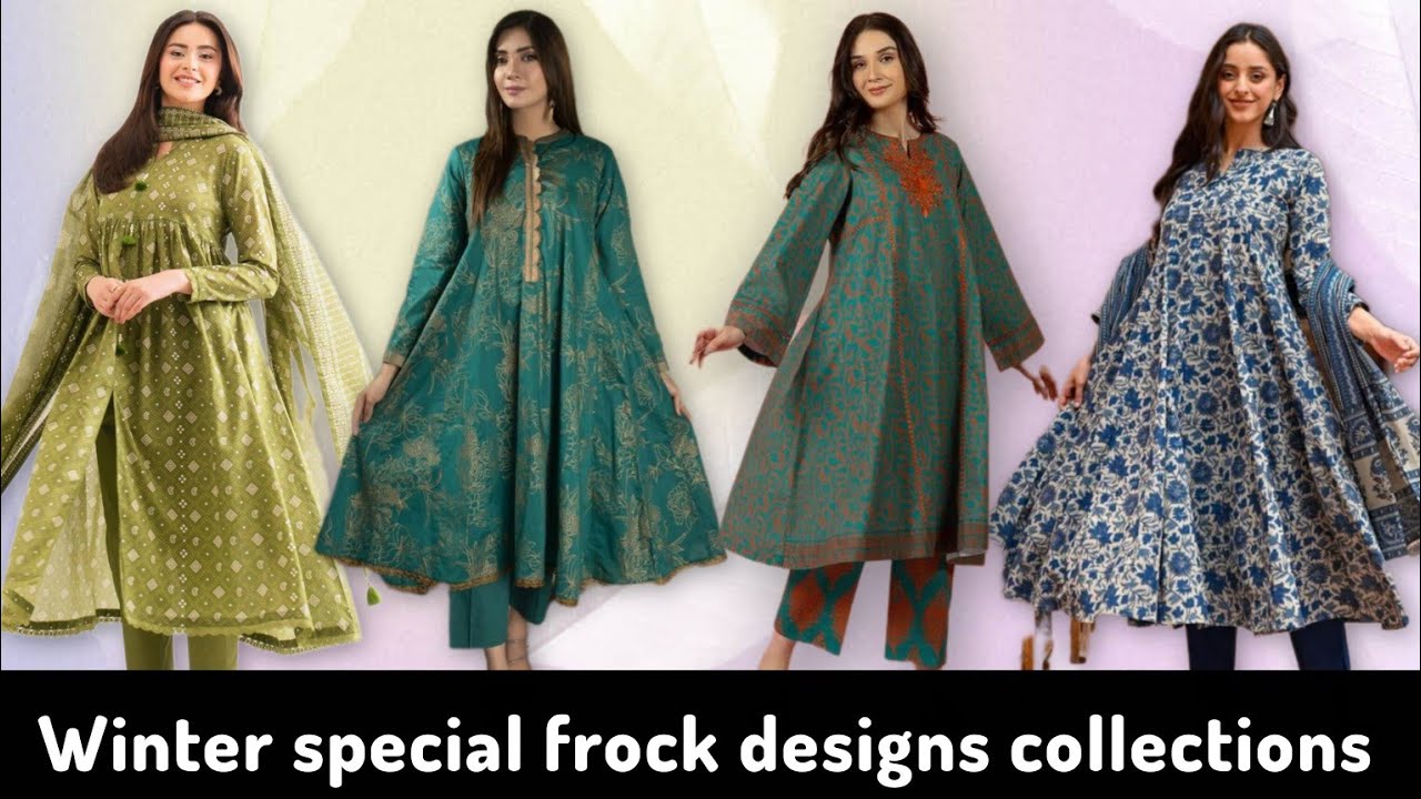 Winter dresses collections || Winter special cotton frock designs collections New 