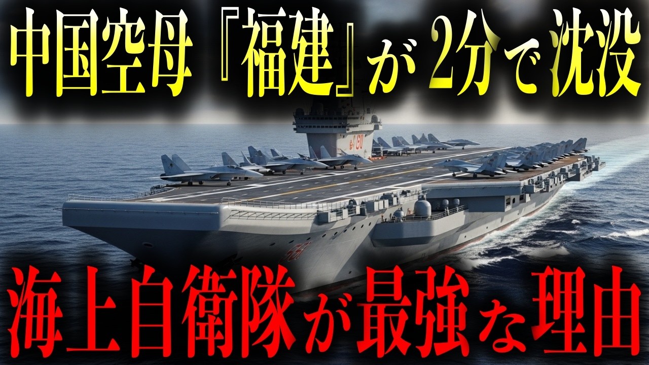 中国空母福建が2分で撃沈。海上自衛隊が最強な理由